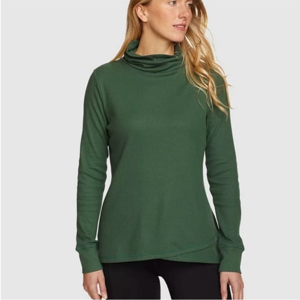 Eddie Bauer Waffle Knit Turtleneck Size Small